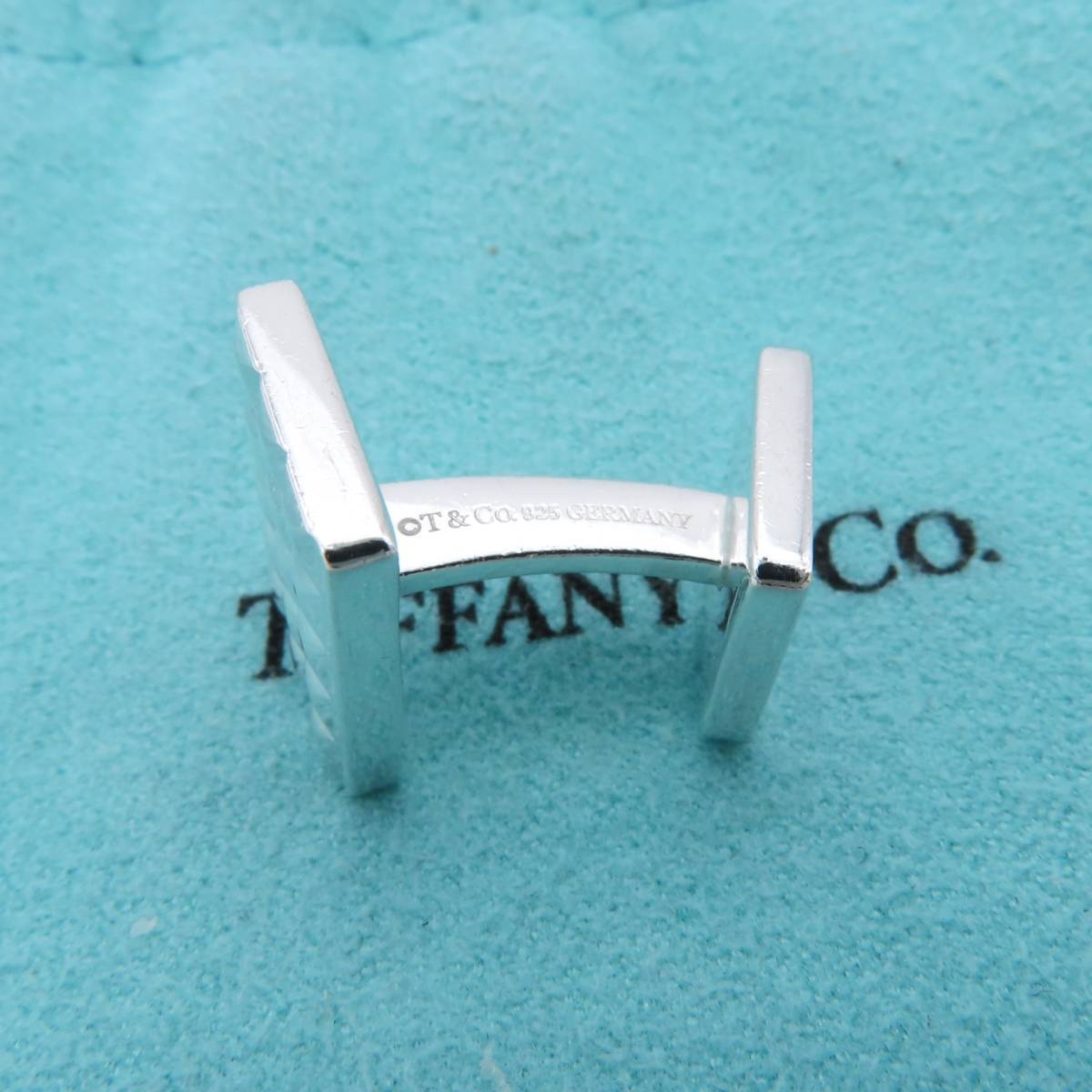  ultimate rare beautiful goods Tiffany&Co. Tiffany studs silver cuffs SV925 cuff links suit men's diamond Point HH14