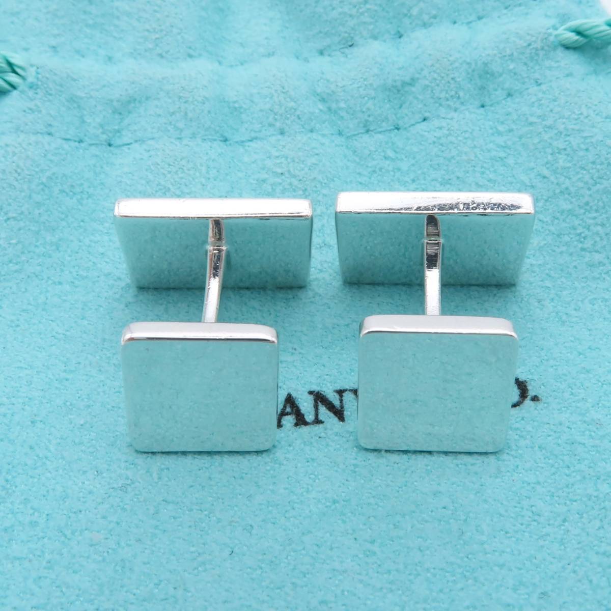  ultimate rare beautiful goods Tiffany&Co. Tiffany studs silver cuffs SV925 cuff links suit men's diamond Point HH14