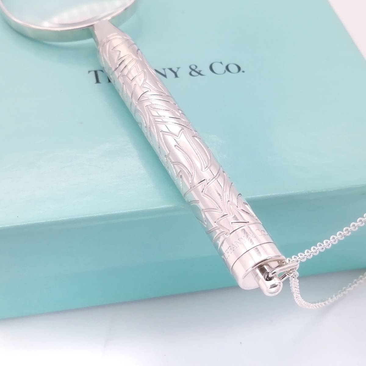 極希少 美品 Tiffany&Co. ティファニー 彫刻 ルーペ シルバー