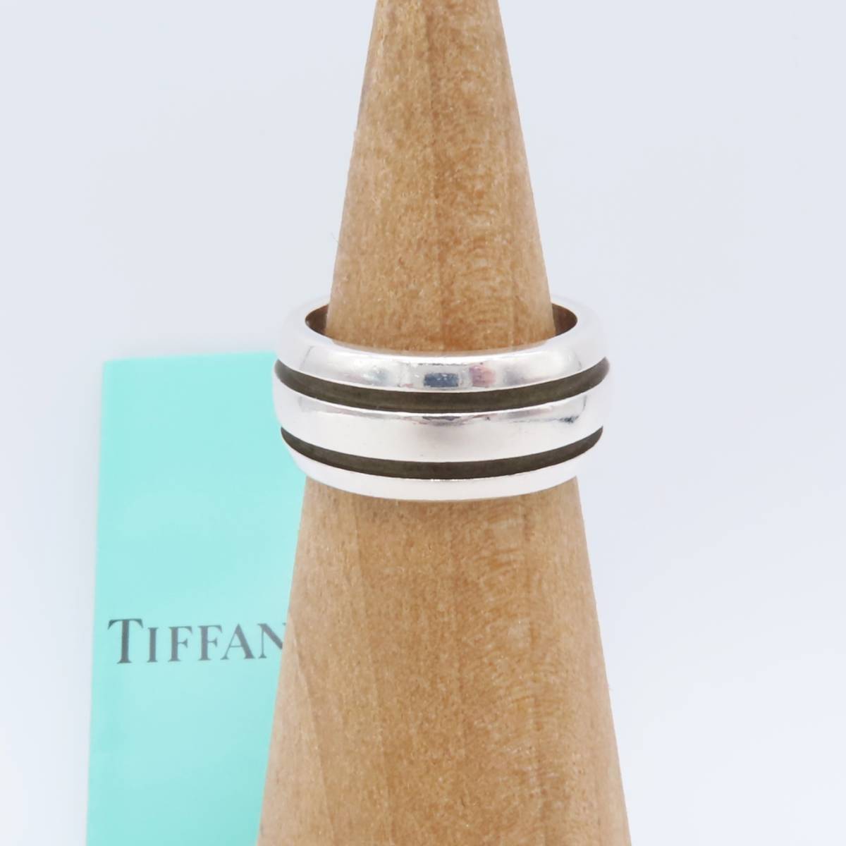 美品 Tiffany&Co. ヴィンテージ ティファニー グルーブド ダブル ライン シルバー リング 指輪 12号 SV925 HH28