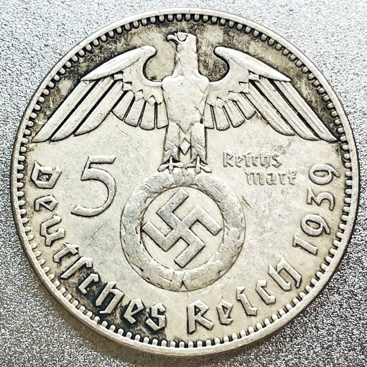 ドイツ ヒンデンブルク銀貨 5ライヒスマルク 1939年 A レプリカコイン