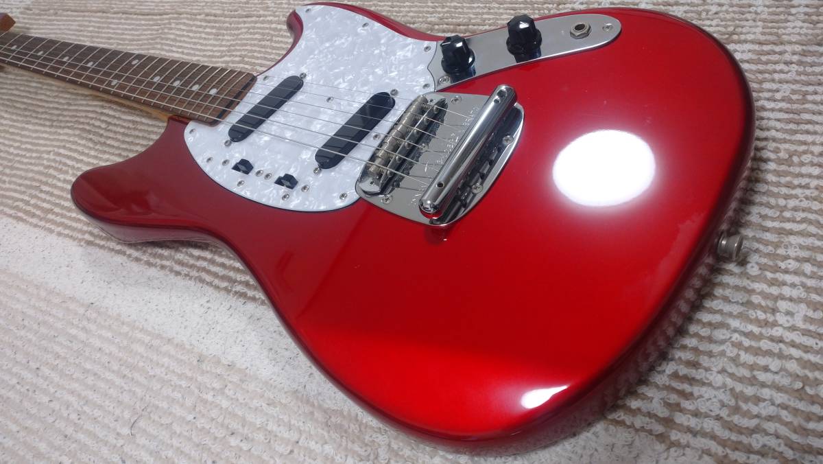 【1円スタート!】Fender Japan MUSTANG MG69/MH CAR キャンディーアップルレッド Uシリアル 1995～1996年 フジゲン製 の画像2