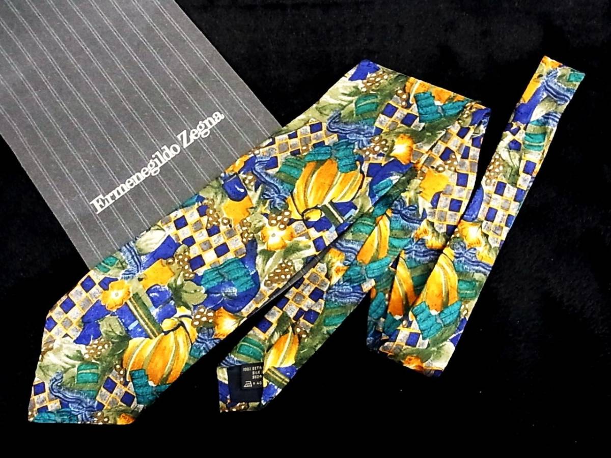 E0637R* beautiful goods *[ flower ][Zegna] Zegna. necktie 