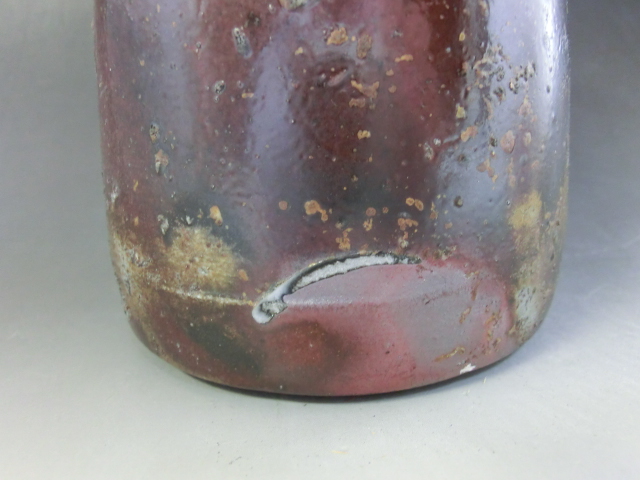  ваза # один колесо .. старый Bizen жарение ваза для цветов бутылочка для сакэ type посуда для сакэ старый изобразительное искусство времена предмет антиквариат товар #