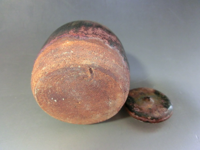 茶入れ□祖母懐茶入れ 飴釉 時代物 桐箱付 古いお茶道具 古美術 時代物