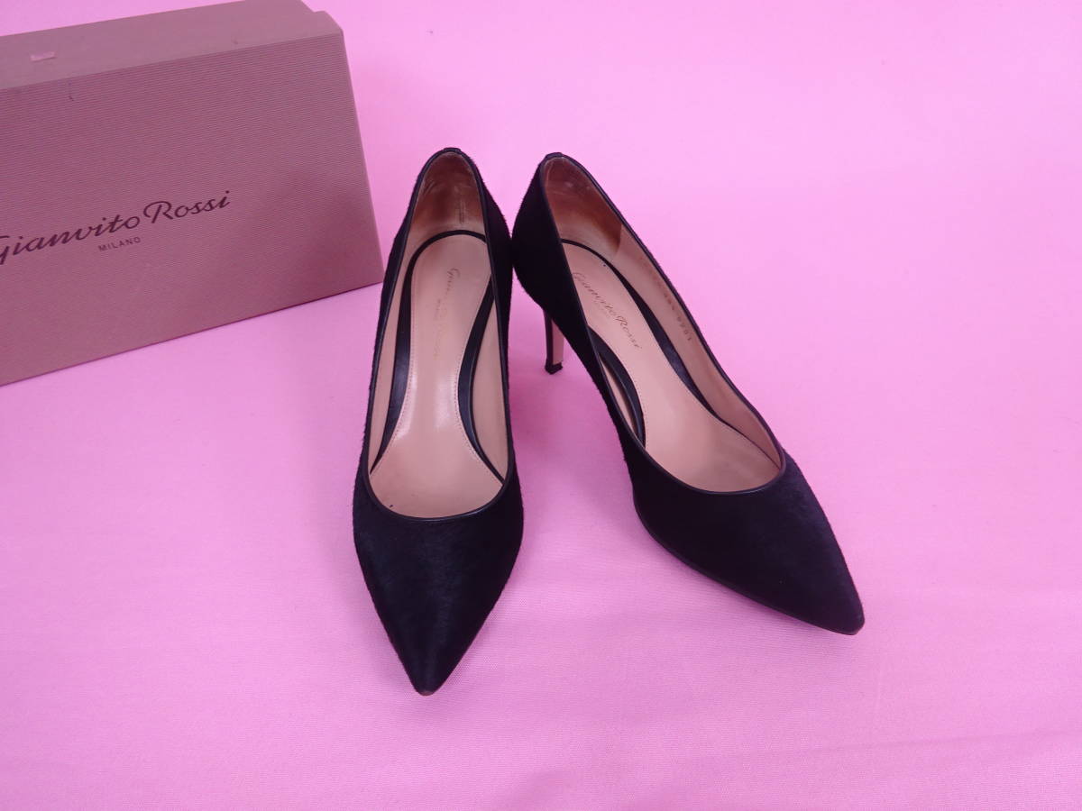 正規取扱店】 Gianvito Rossi 定価¥126000 70】 ハラコポニースキン