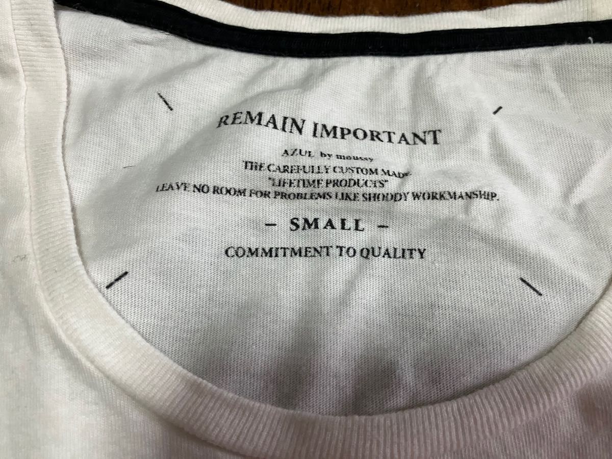 REMAIN IMPORTANT  AZUL Tシャツ ロンＴ スモールサイズ
