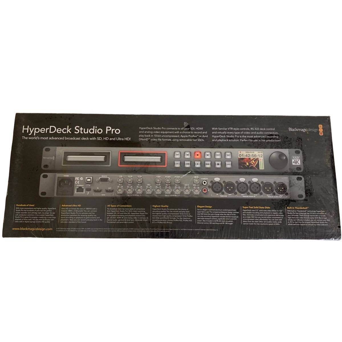 189) 新Blackmagic design HyperDeck Studio Pro 6G-SDI / HDMI 4K SSD