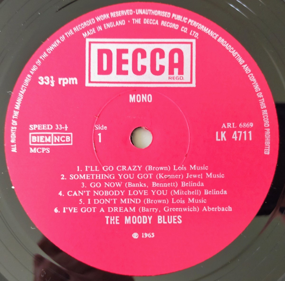 The Moody Blues/The Magnificent Moodies/英Decca/1970年プレス/Denny Laine在籍_画像3