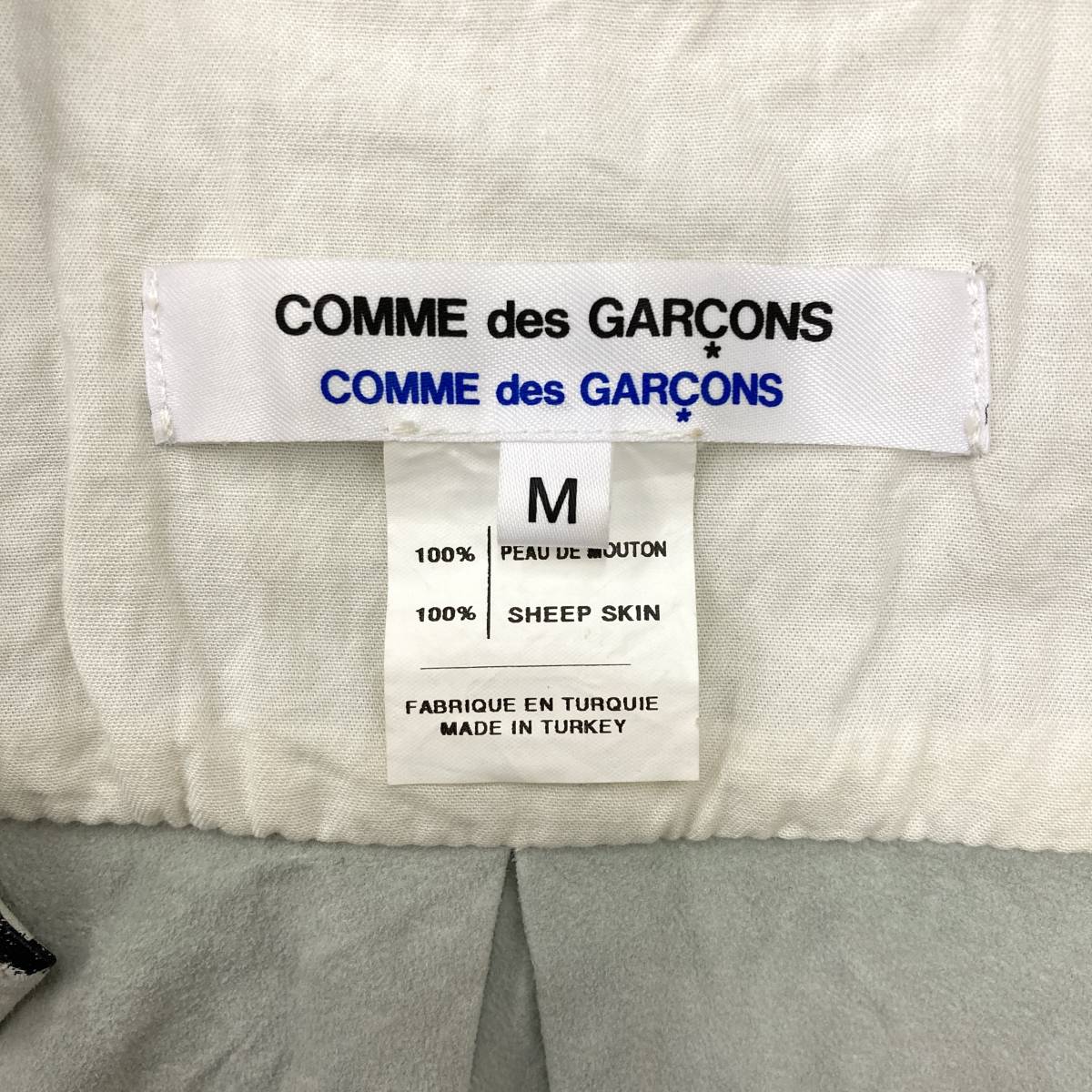 コムコム COMME des GARCONS ラムレザー 丸襟 半袖シャツ ドット 総柄 Mサイズ コムデギャルソン 水玉 VINTAGE archive 3010074 _画像6