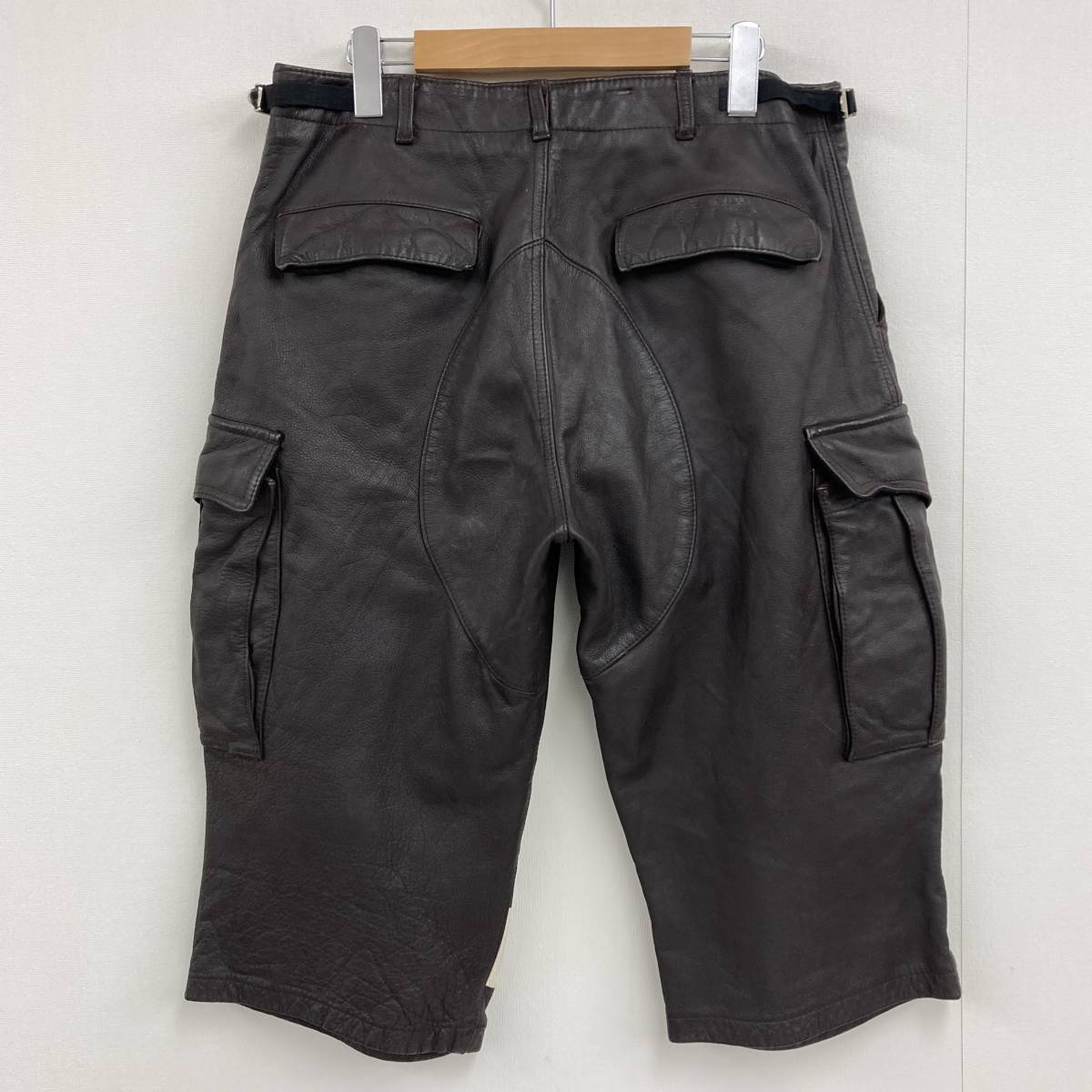 はトラブル】 名作 UNDERCOVER 96AW レザー ライン ペイント ハーフ