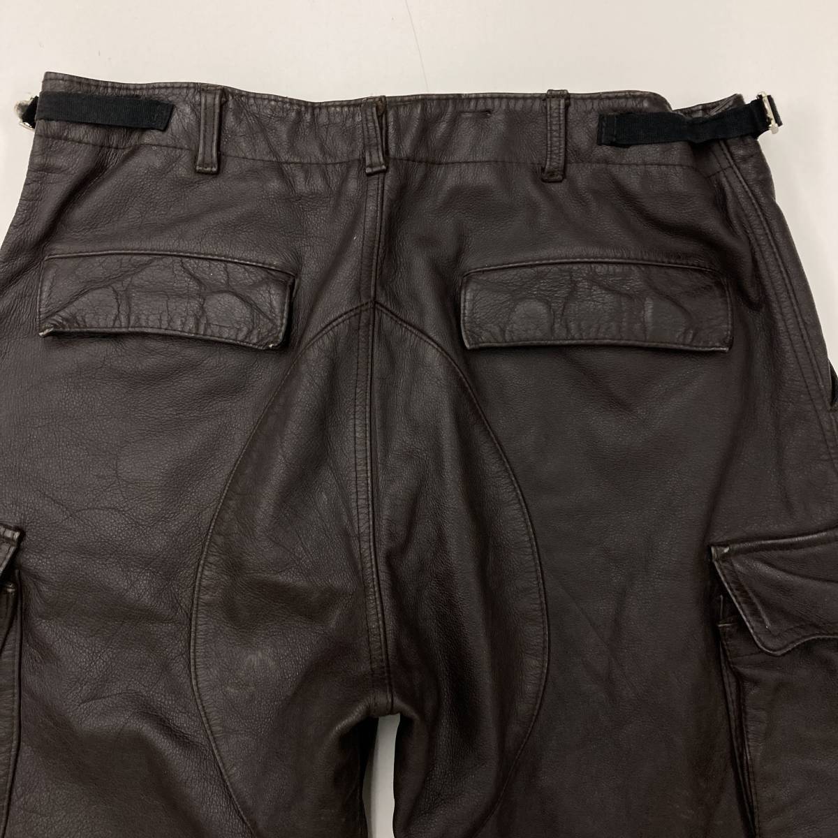 はトラブル】 名作 UNDERCOVER 96AW レザー ライン ペイント ハーフ