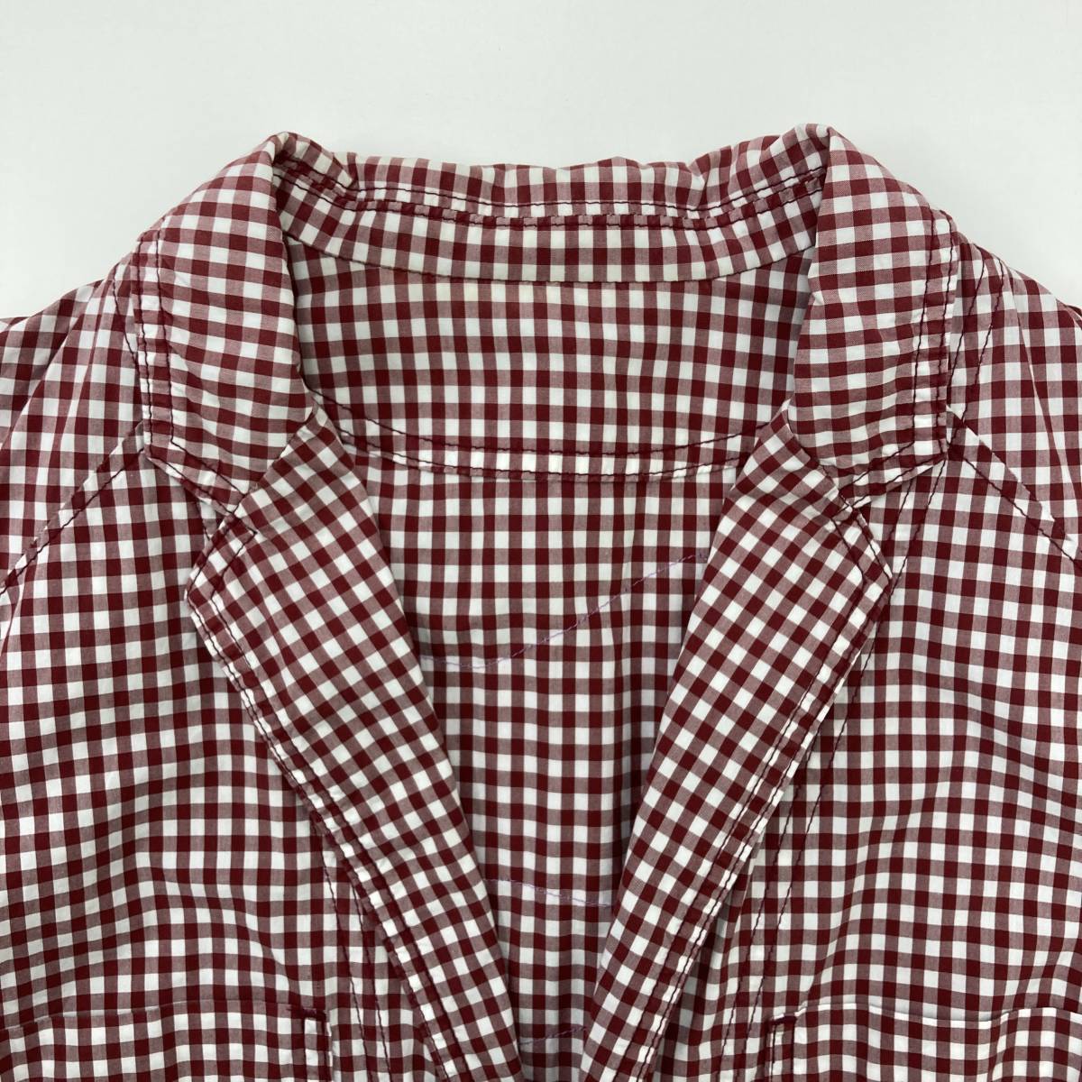 華麗 ジャケット シャツ 15SS アンダーカバー 赤 ギンガムチェック