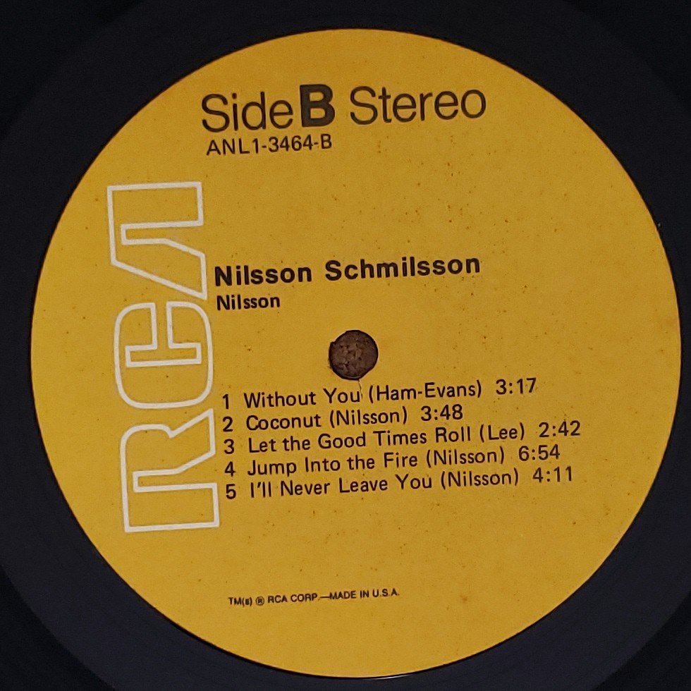 良盤屋◆LP◆US 輸入盤　ニルソン/ニルソン・シュミルソン　 Nilsson/Nilsson Schmilsson/1979◆Rock & Roll　◆P-4450　まとめて480_画像8