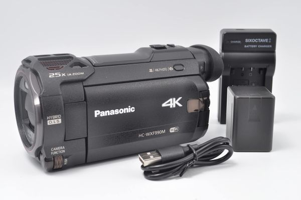新品級の極上美品/動作◎】 パナソニック デジタル4Kビデオカメラ WXF990M ブラック HC-WXF990M-K Panasonic 