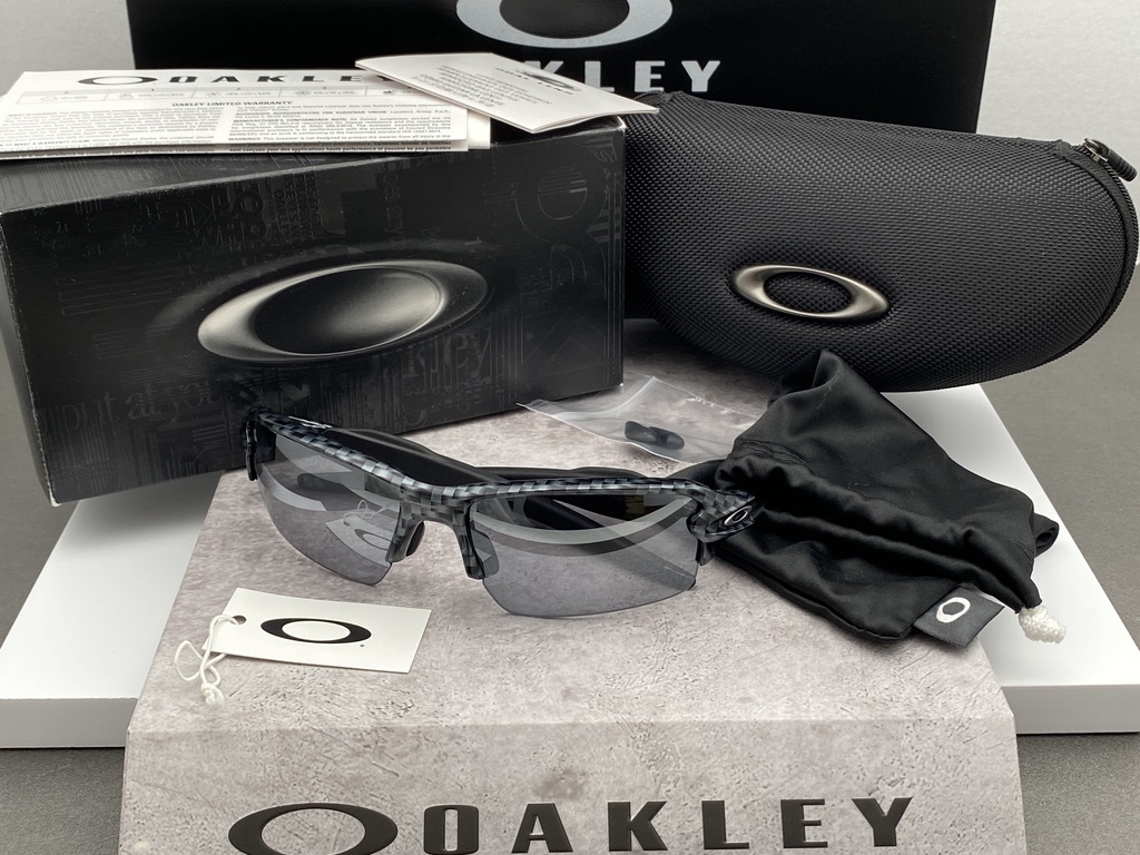 箱ケース付★OAKLEYオークリー FLAK2.0 フラック 9271-06 Carbon/SlateIridium黒ブラックカーボン/USA製サングラス アジアンフィット_画像1