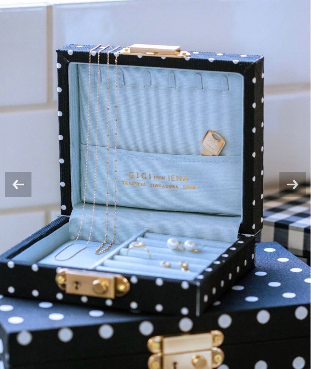 IENA 【GIGI/ジジ】別注ジュエリーボックスmini ブラックA 新品 IENA 【GIGI/ジジ】別注ジュエリーボックスmini ブラックA 新品