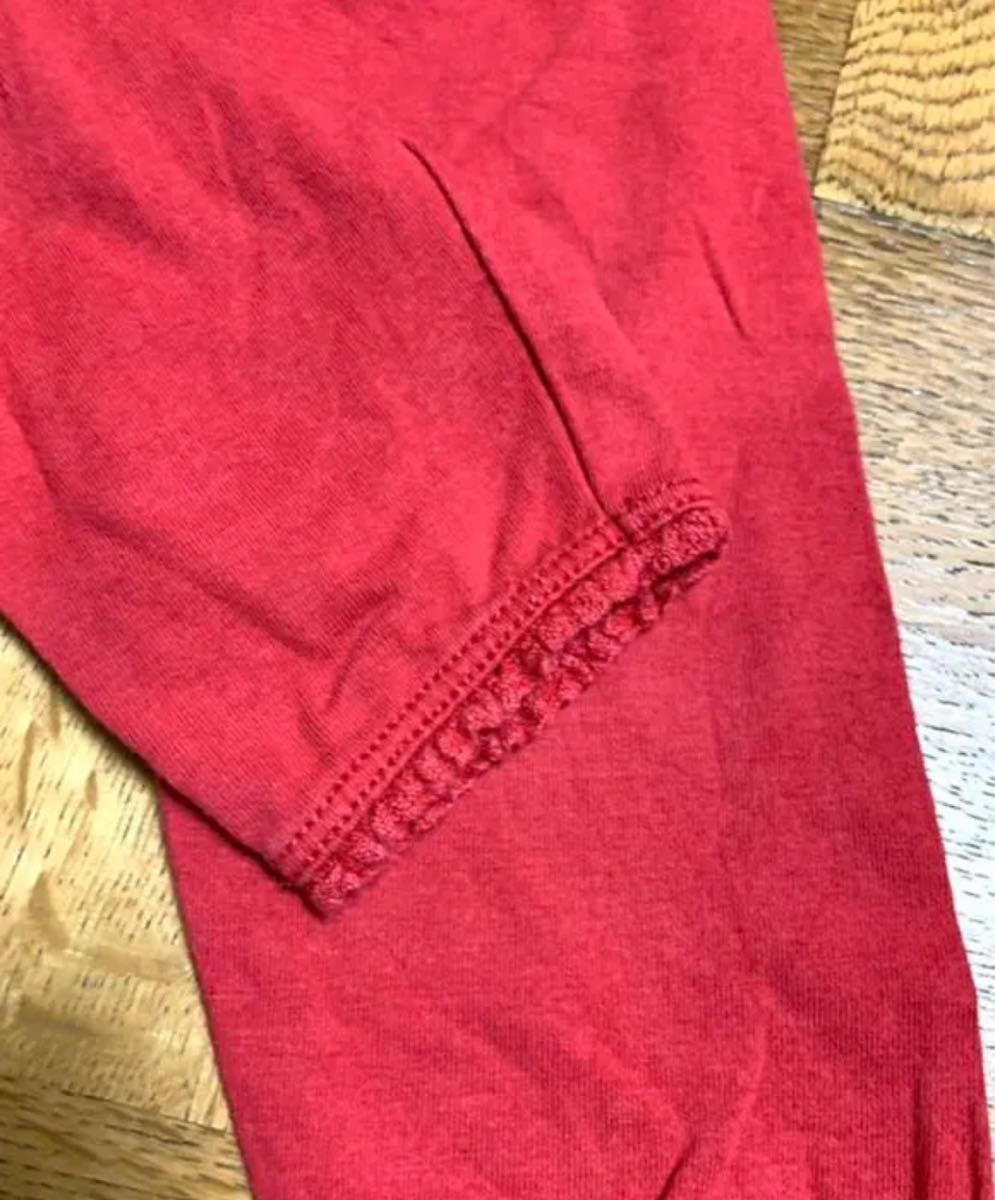 ベビーGAP 裾レース 赤 パンツ 80