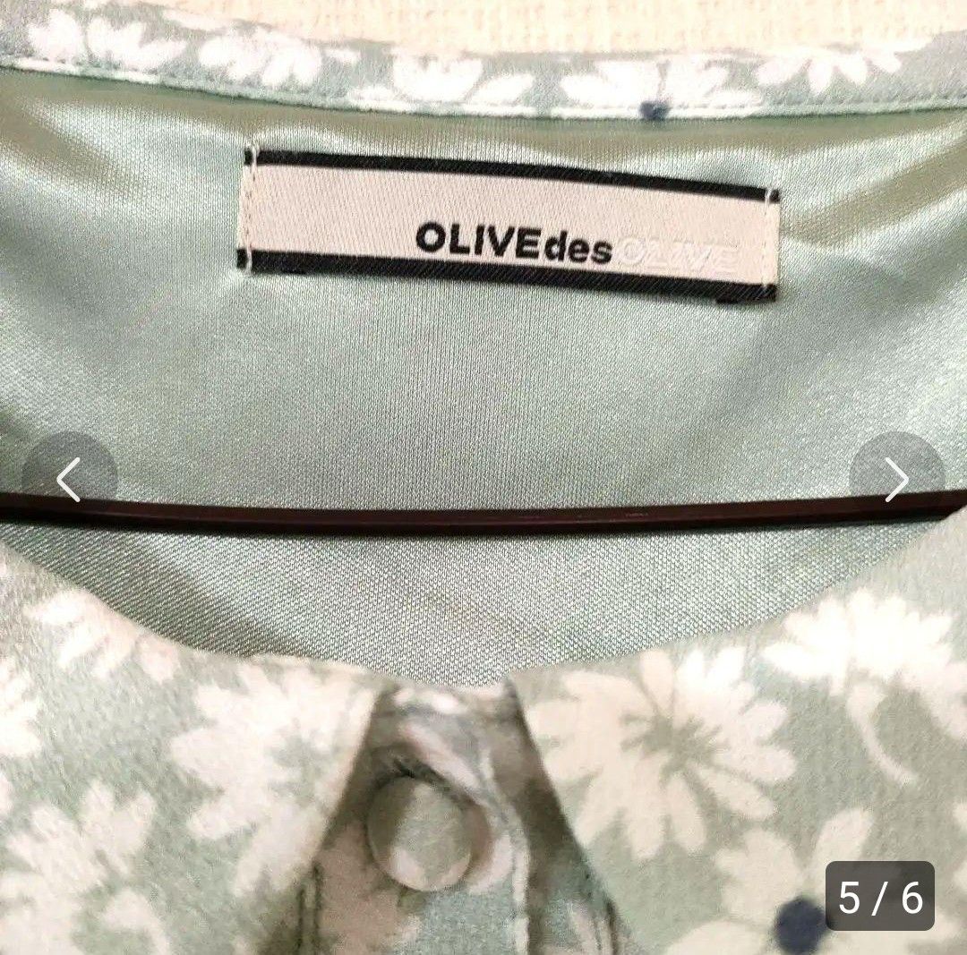 OLIVE des OLIVE ミニワンピース Ｍサイズ グリーン 花柄