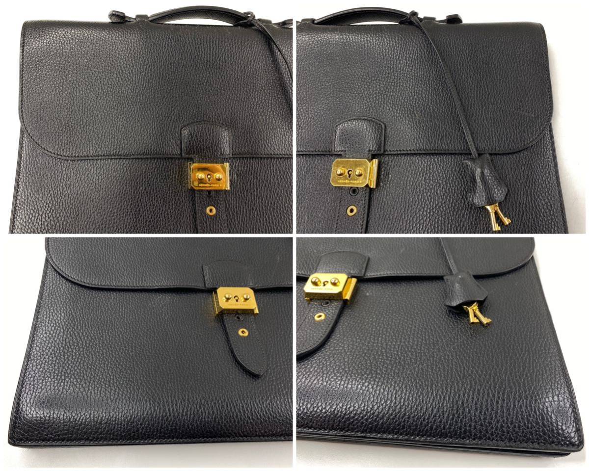 エルメス / HERMES サック・ア・デペッシュ38 トゴ 黒 ビジネスバッグ