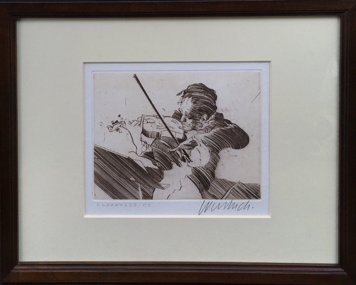  genuine work guarantee goods [Claude Wisebash original * lithograph violin .. Claw do* wise bashu] autograph autograph * edition go in frame 