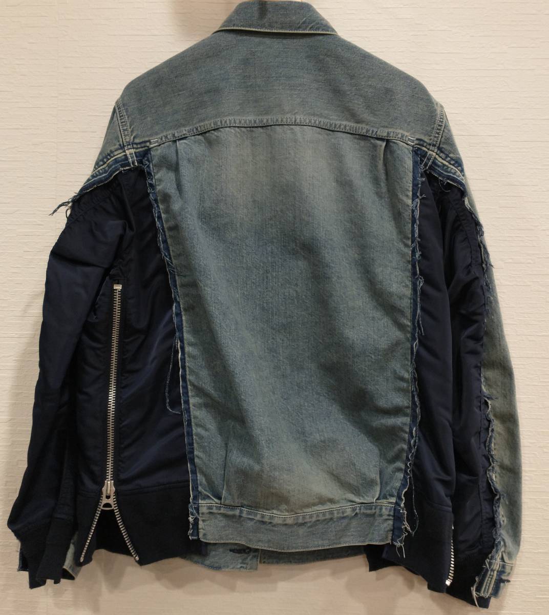 sacai SCM-022 451 サイズ2 MA-1 ドッキング再構築デニムジャケット