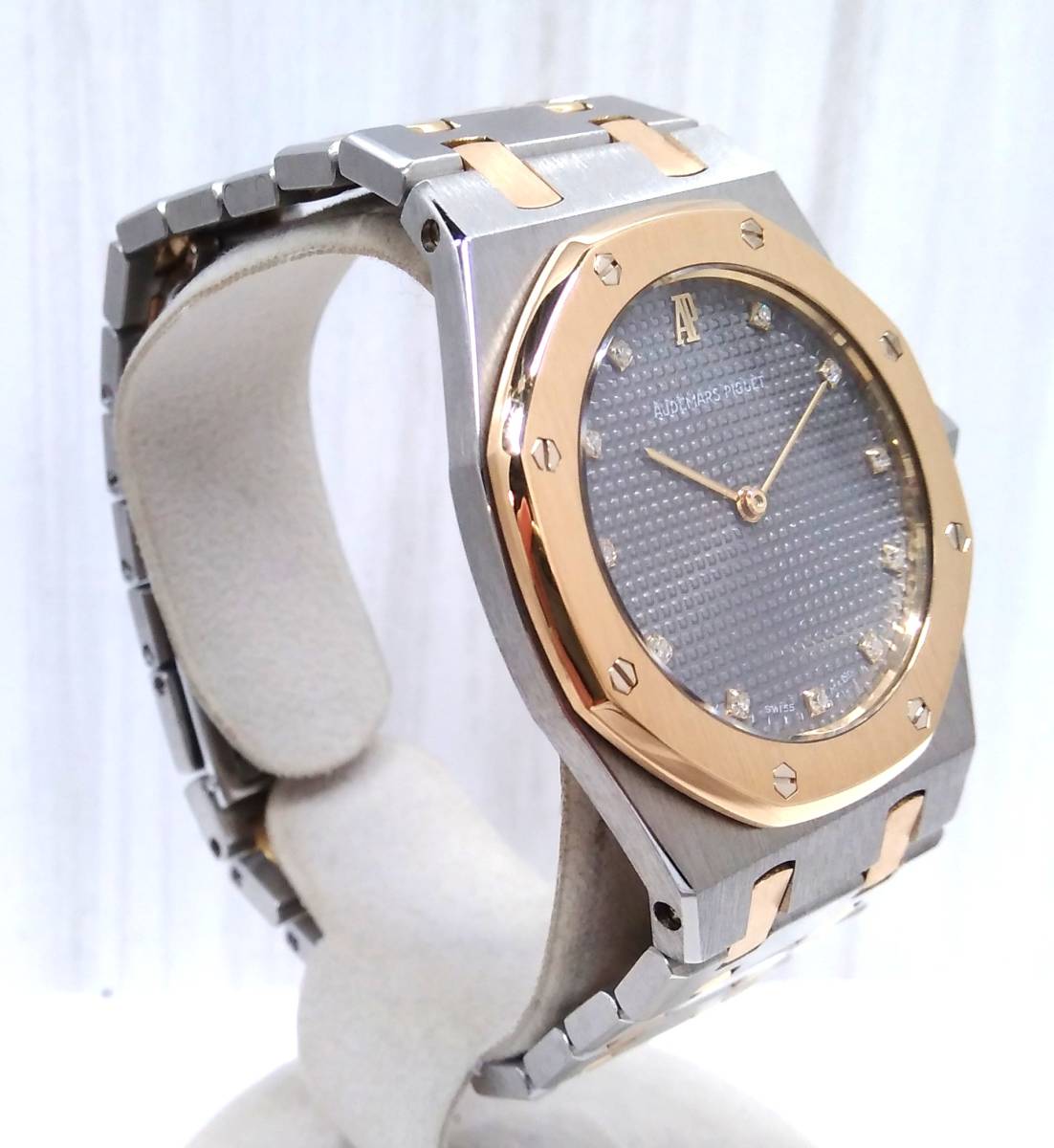 AUDEMARS PIGUET オーデマ・ピゲ Royal Oak ロイヤルオーク 11Pダイヤ N4064／D89** クォーツ 腕時計【2022/06・電池交換済】の画像3