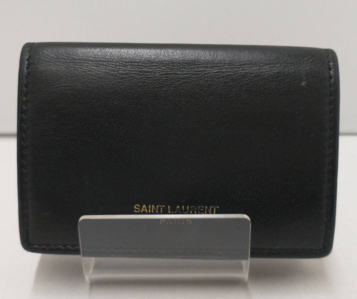 女性が喜ぶ♪ 三つ折り財布 サンローラン Laurent Saint CFR4597840417 ブラック 黒 コンパクトウォレット その他 女性が喜ぶ♪ 三つ折り財布 サンローラン Laurent Saint CFR4597840417 ブラック 黒 コンパクトウォレット その他