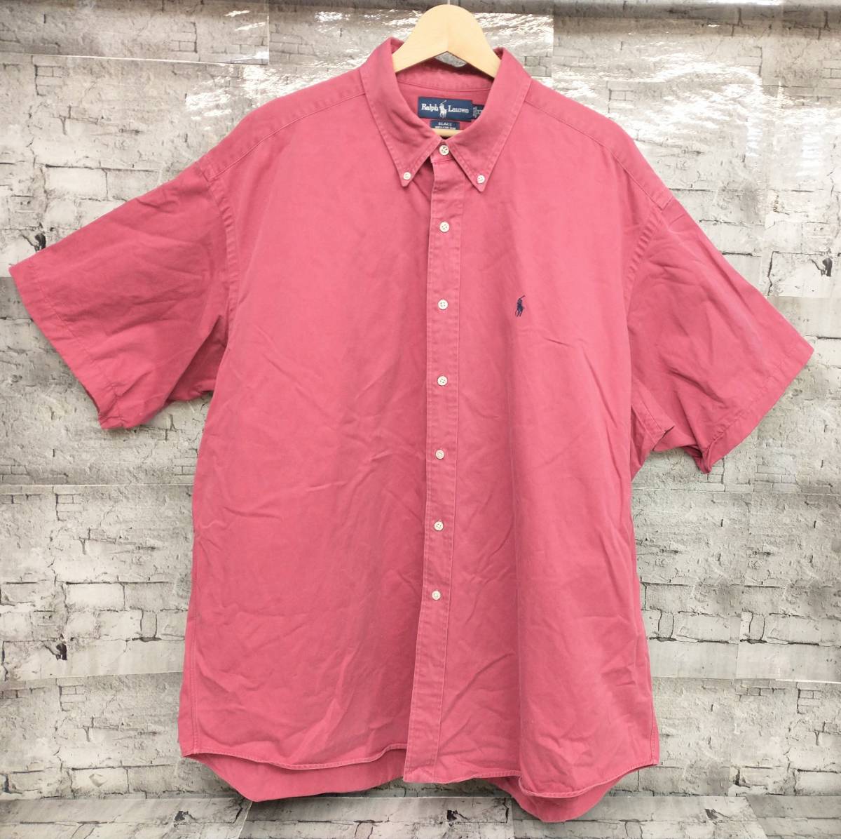 RALPH LAUREN ラルフローレン BLAKE 半袖シャツ ボタンダウンシャツ サイズXXL 赤 店舗受取可