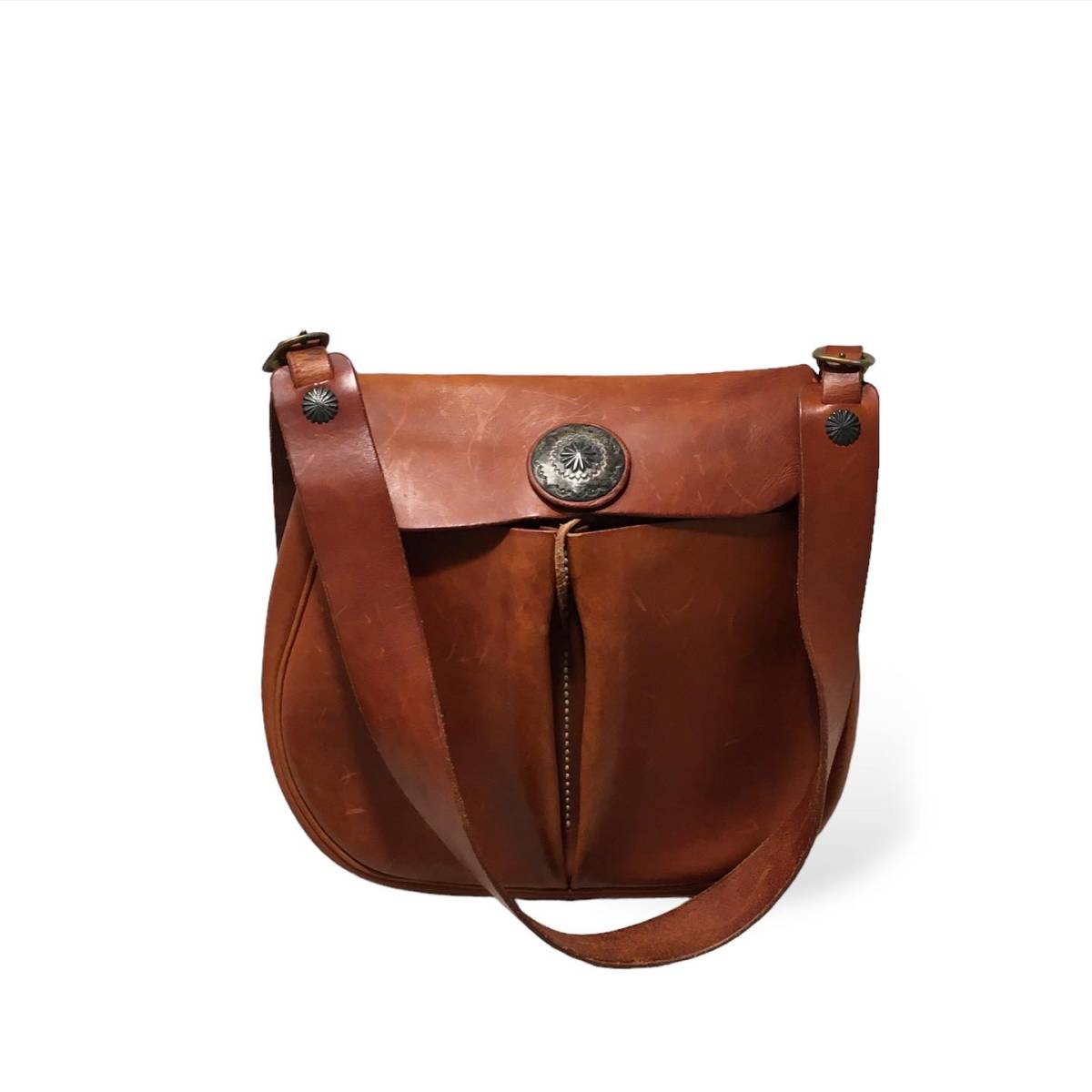 LUCKY JOHN concho button leather Shoulder Bag コンチョボタンレザーショルダーバッグ ラッキージョン 店舗受取可