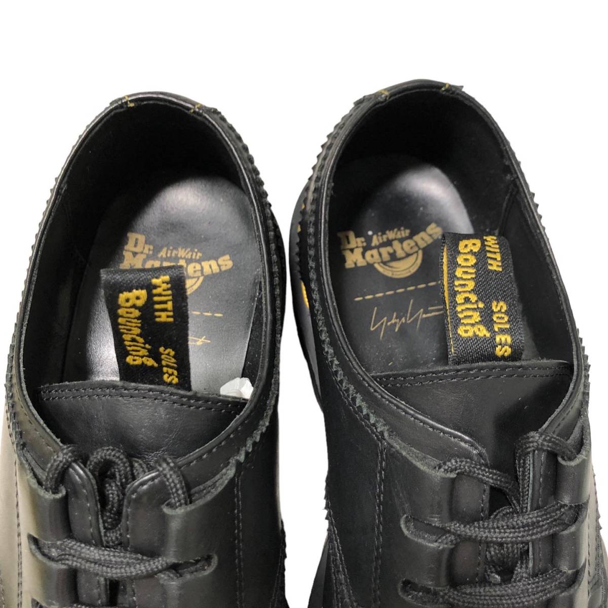 21SS Yohji Yamamoto Dr.martens レザーギリーシューズ US10 ブラック AW006 箱有 ヨウジヤマモト ドクターマーチン コラボ 店舗受取可_画像4