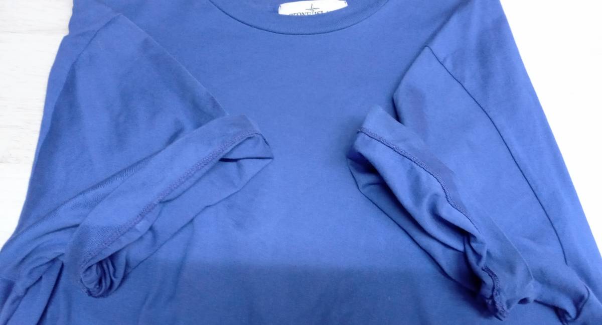 STONE ISLAND/ストーンアイランド/半袖Tシャツ/20SS Patch Logo Tee/761524113/ブルー系/Lサイズ_画像5