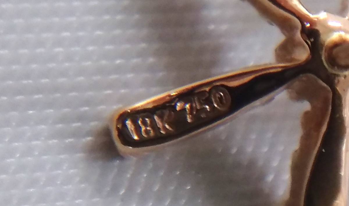 K18 ピアス ダイヤモンド0.34ct 3.8g ピアス 18金 | www