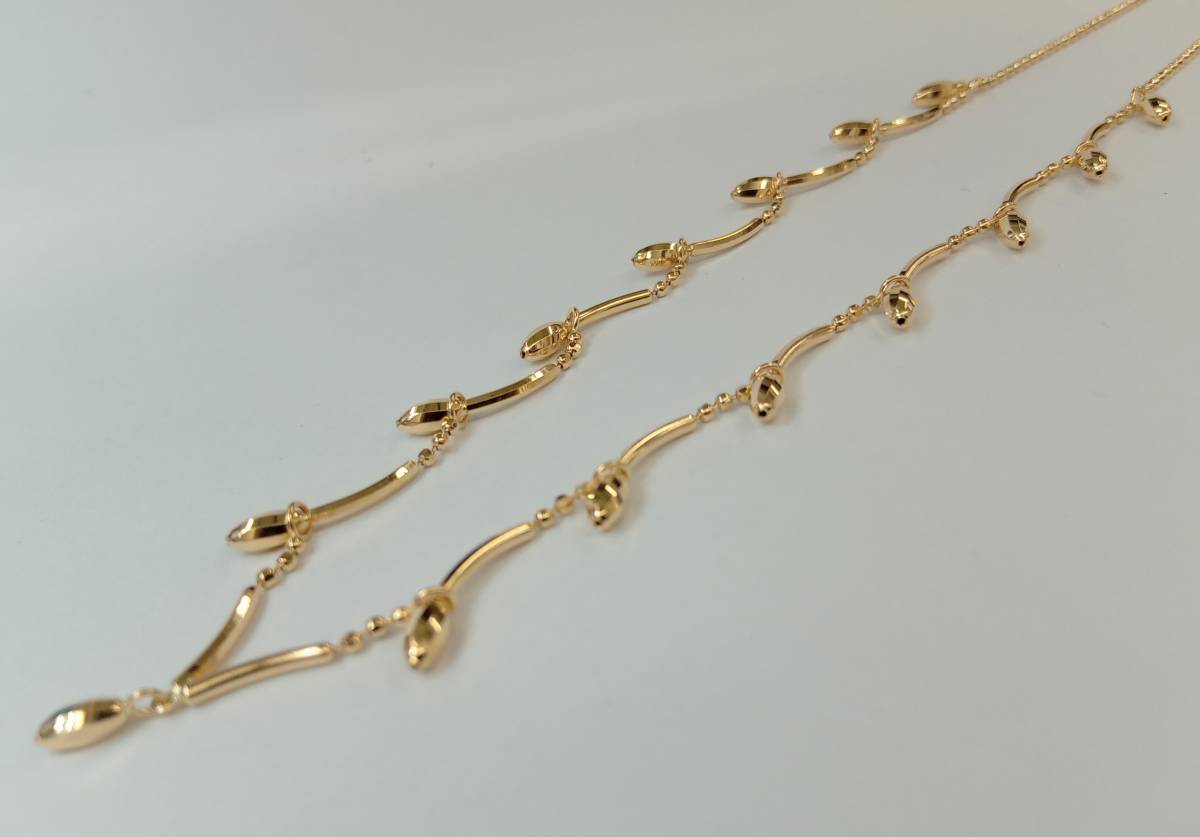K18 18金 ゴールド 42cm 7.2g ネックレス デザインネックレス 店舗受取可