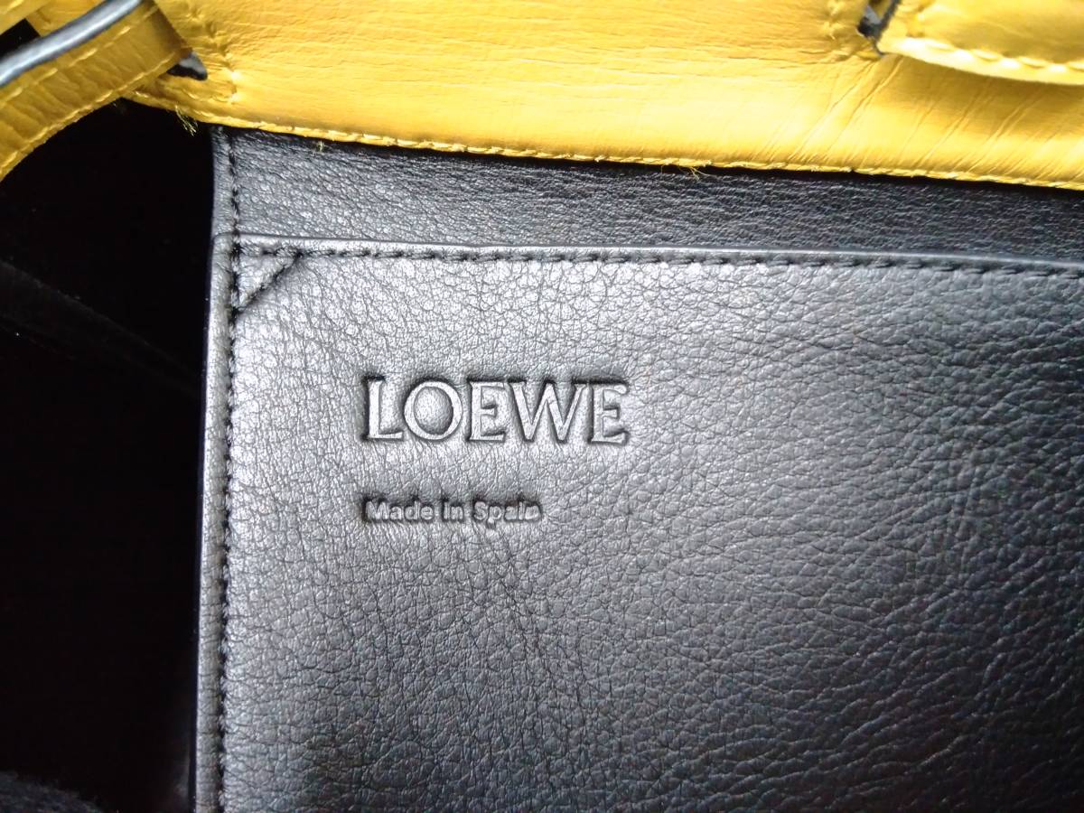 ロエベ LOEWE ラゾ 2wayバッグ 黄色 保存袋付の画像6