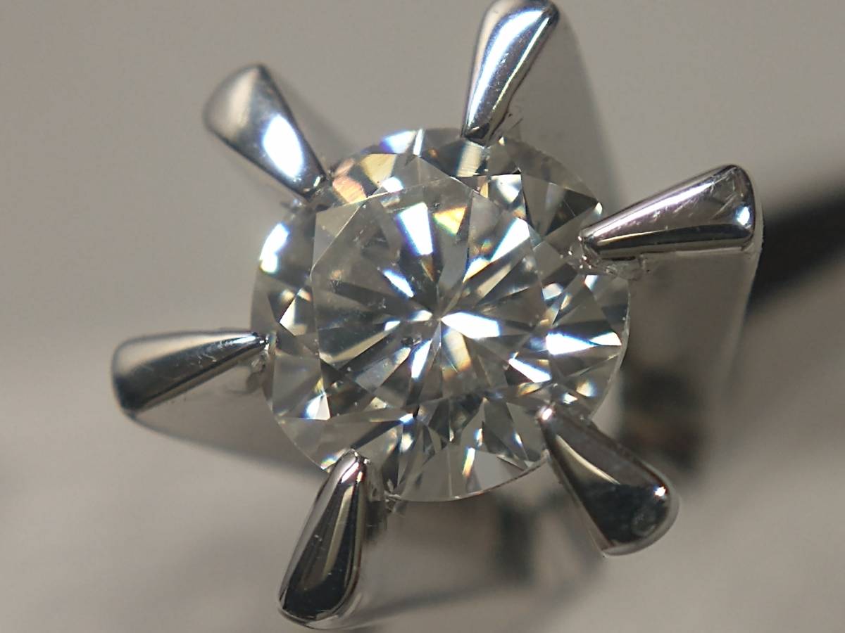 本物品質の 7.5号 リング ダイヤ0.36ct Pt900 4.3g ラウンド