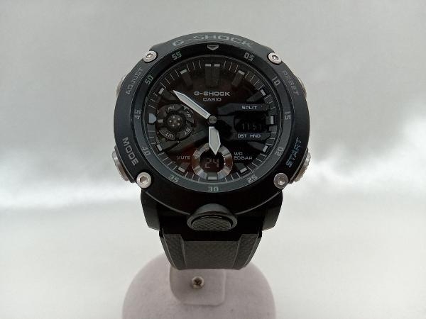 【CASIO G-SHOCK】GA-2000 クォーツ 20BAR 黒メンズ ストップウォッチ付き 中古