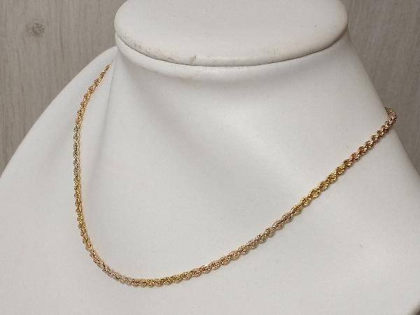 K18 ゴールド 全長約40cm 総重量約5.6g デザインチェーン ネックレス