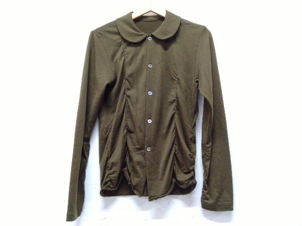 COMME des GARCONS RT-040030 AD1998 ウールニットシャツ 長袖カットソー レディース 毛100％ ブラウン 日本製
