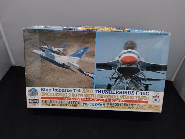 プラモデル ハセガワ 1/72 ブルーインパルス T-4&サンダーバーズ F-16C 2機セットの画像1