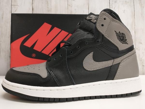 【タグ付き】【美品】NIKE/AIR JORDAN1 RETRO HIGH OG BG/スニーカー/ナイキ/エアジョーダン1レトロハイ/SHADOW/シャドウ/575441-013/24cm_画像1