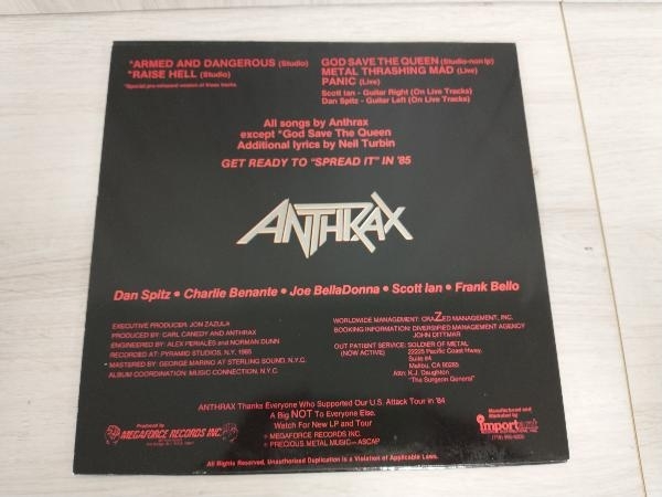 【LP】Anthrax Armed and Dangerous MRS-05_画像2