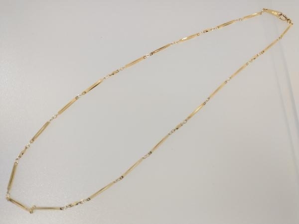 K18 切子チェーンネックレス 40cm 5.8g 切り子 18K YG 18金 ゴールド
