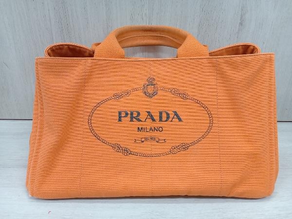 新規購入 PRADA カナパ／PAPAYA 店舗受取可 オレンジ バッグ トート