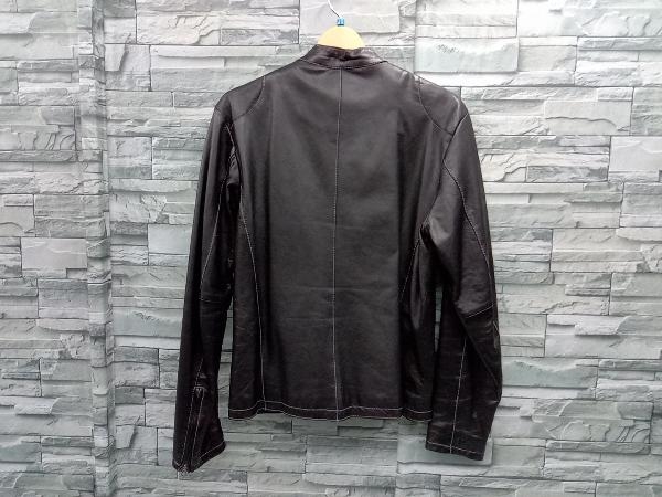 International gallery BEAMS/ 4218-0298-819/ sheep leather /BLK/ Single Rider's L size / sheep leather / stitch Work / double Zip /IDEAL/ men's 