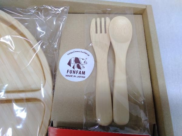 [未使用・箱付] FUNFAN ファンファン 竹食器 バランサーセット ベビー用品 プレート フォーク スプーン キッチン 食育 お食い初め 竹製の画像6