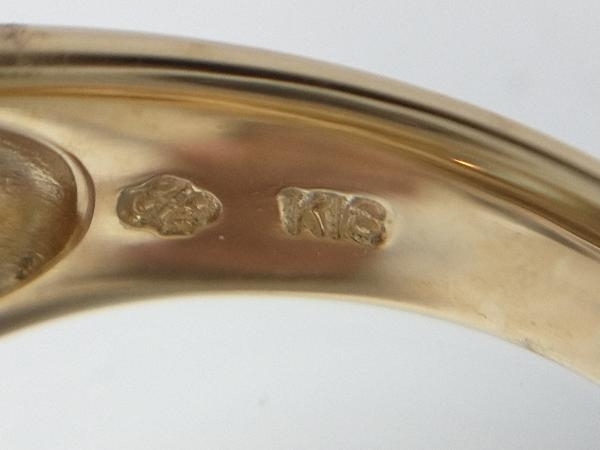 K18 ゴールド 天然アクアマリン リング D0.20ct 総重量9.8g サイズ約12