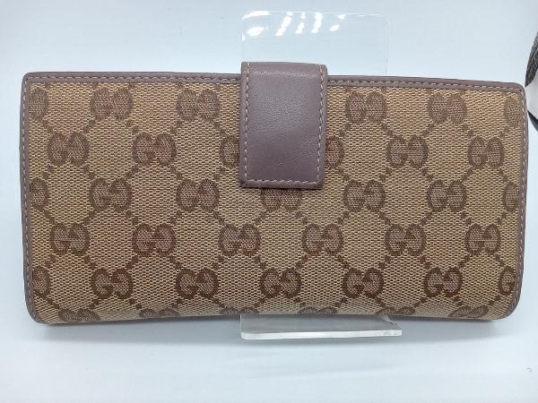 GUCCI GGキャンバス Wホック長財布 256933・2184 ブラウン_画像3