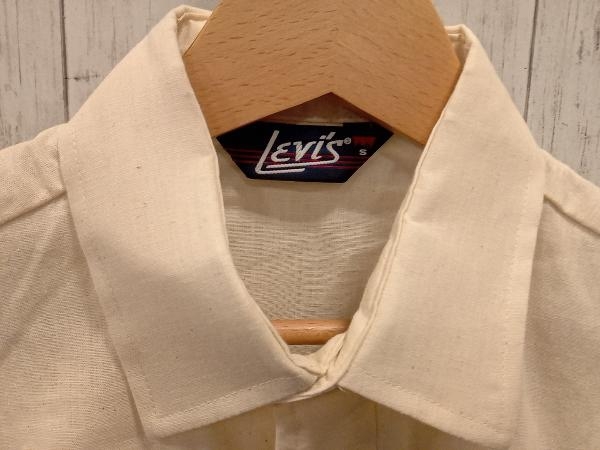 半袖シャツ LEVI’S リーバイス 70 s USA製 シャンブレー 白タブ アメカジ メンズインナー ホワイト コットン Sサイズ_画像4