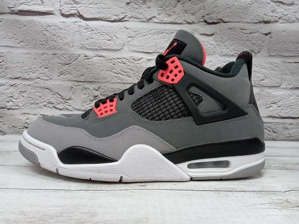 NIKE ナイキ AIR JORDAN 4 RETRO INFRARED DH6927-061 スニーカー 27cm グレー 店舗受取可_画像3